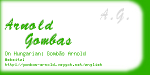 arnold gombas business card